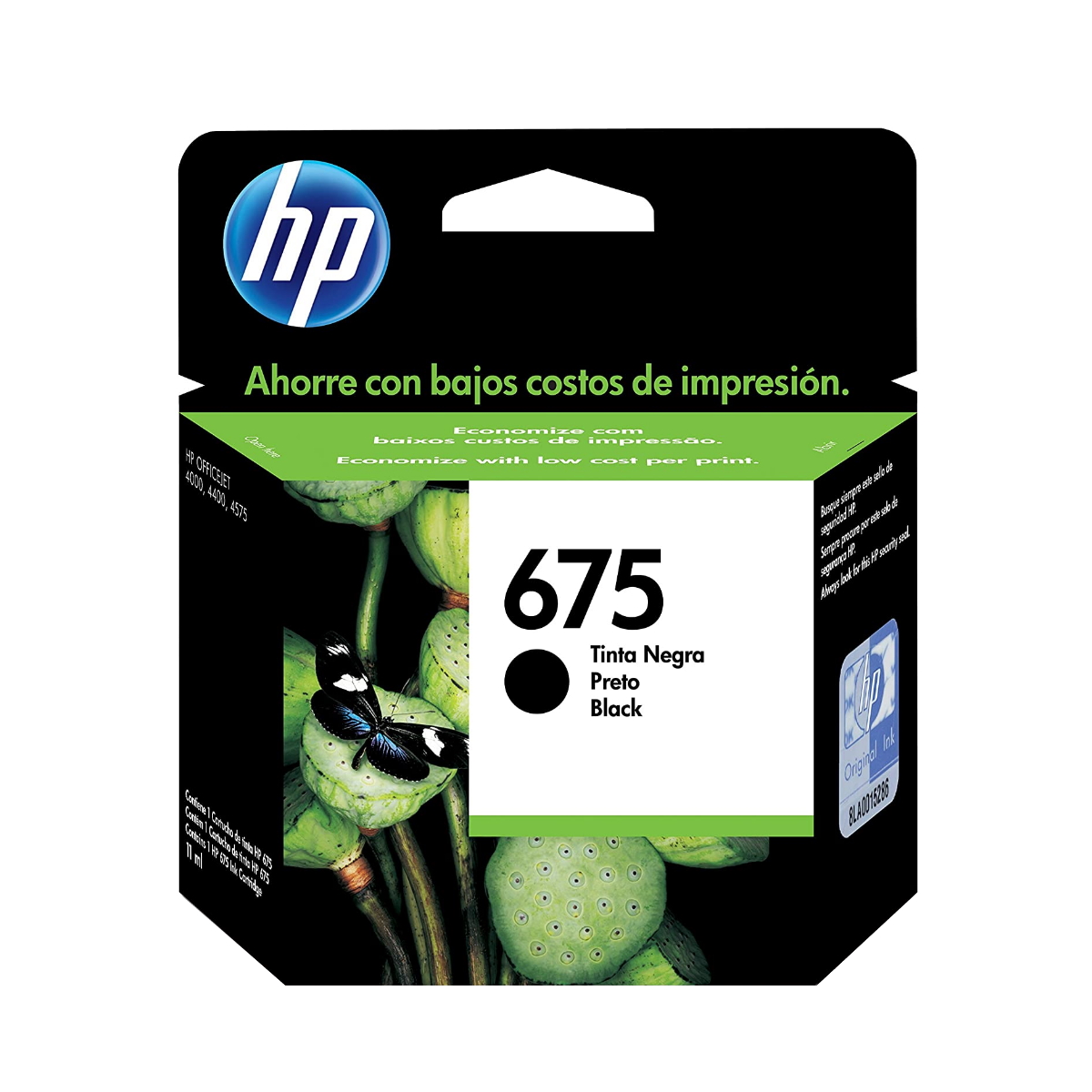 Cartucho HP 675 Negro Original