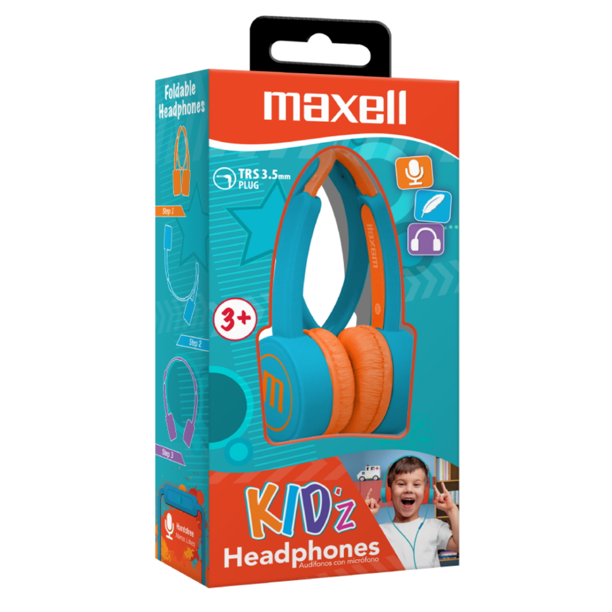 Auriculares Cable Vincha Kids Turquesa Maxell