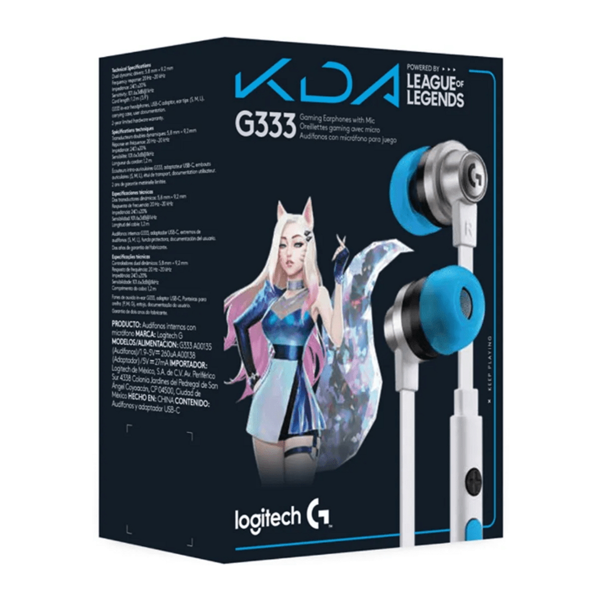 Auriculares In Ear G333 KDA C/ conector USB C Logitech