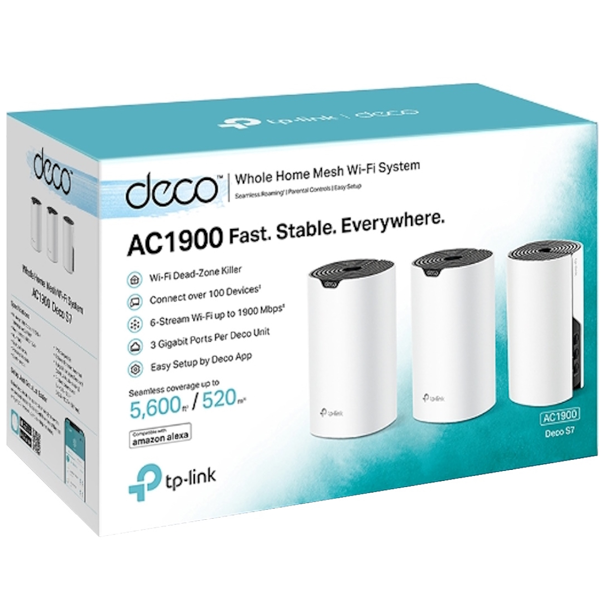 Sistema Wifi Deco S7 Pack 3 Mesh AC1900 Tp-Link