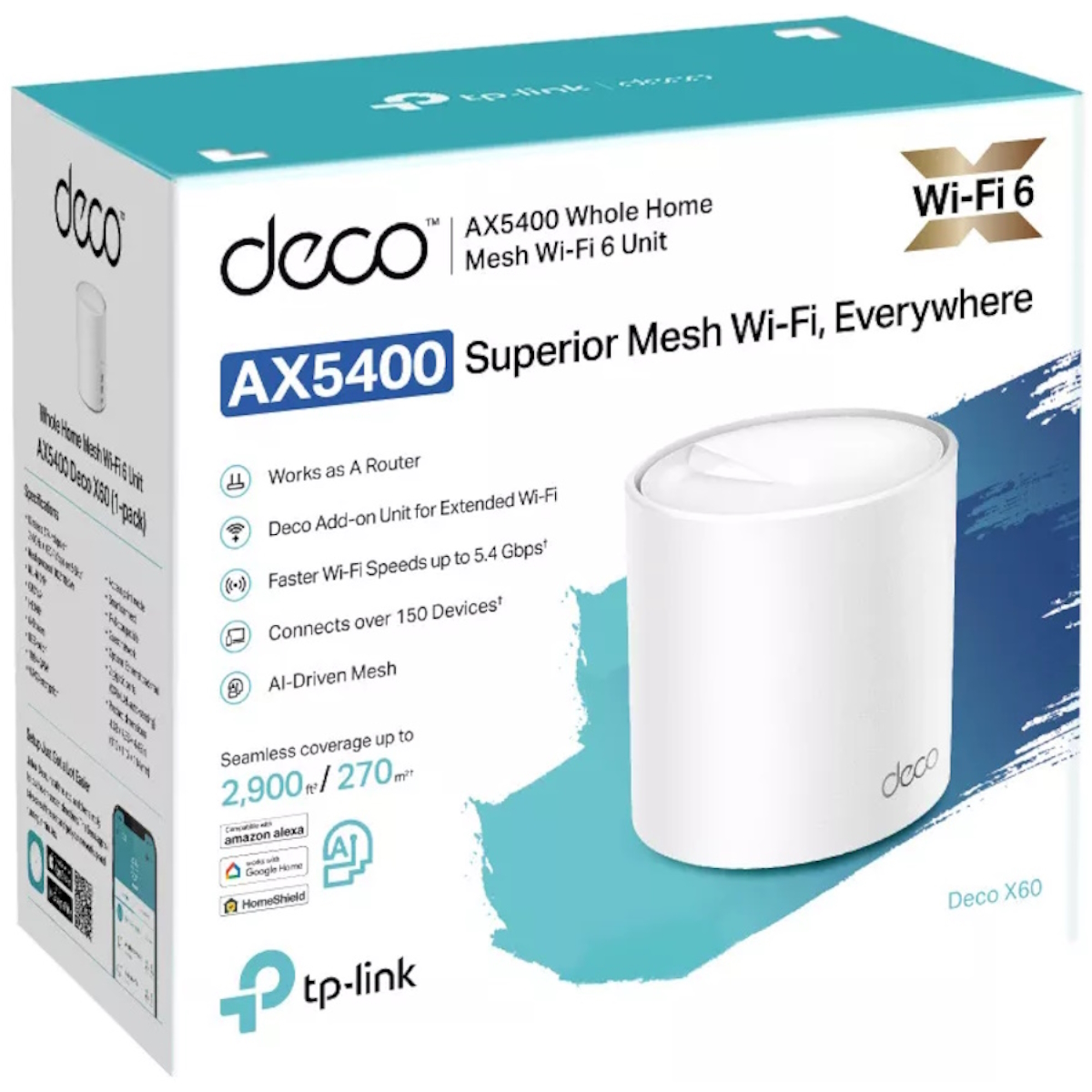 Sistema Wifi Deco X60 Pack 1 Mesh AX5400 Tp-Link
