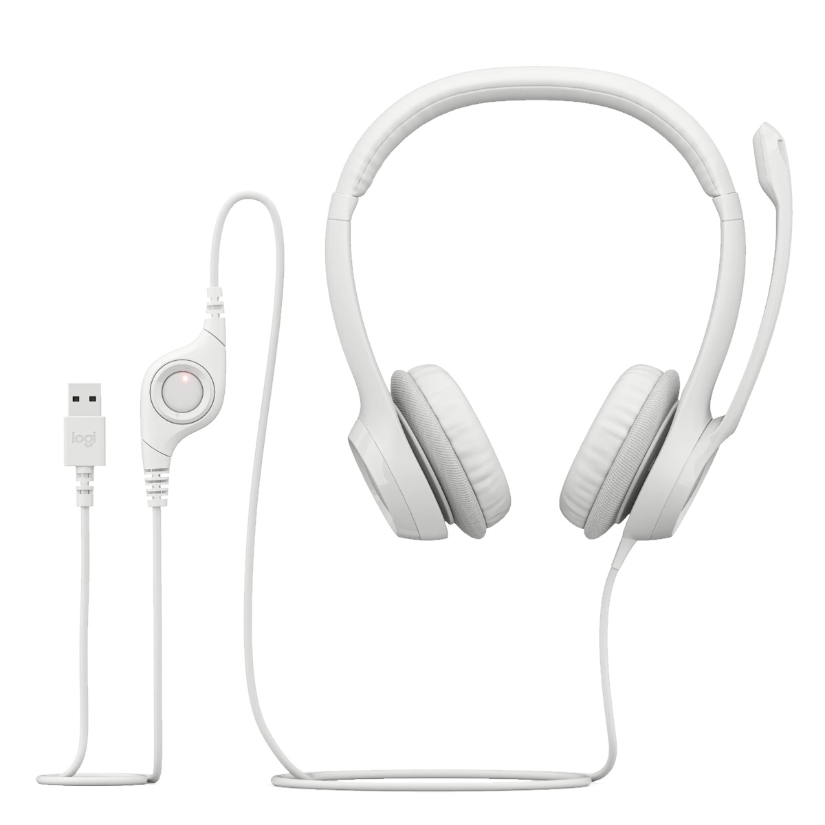 Auriculares PC Cable Vincha H390 USB Blanco Logitech