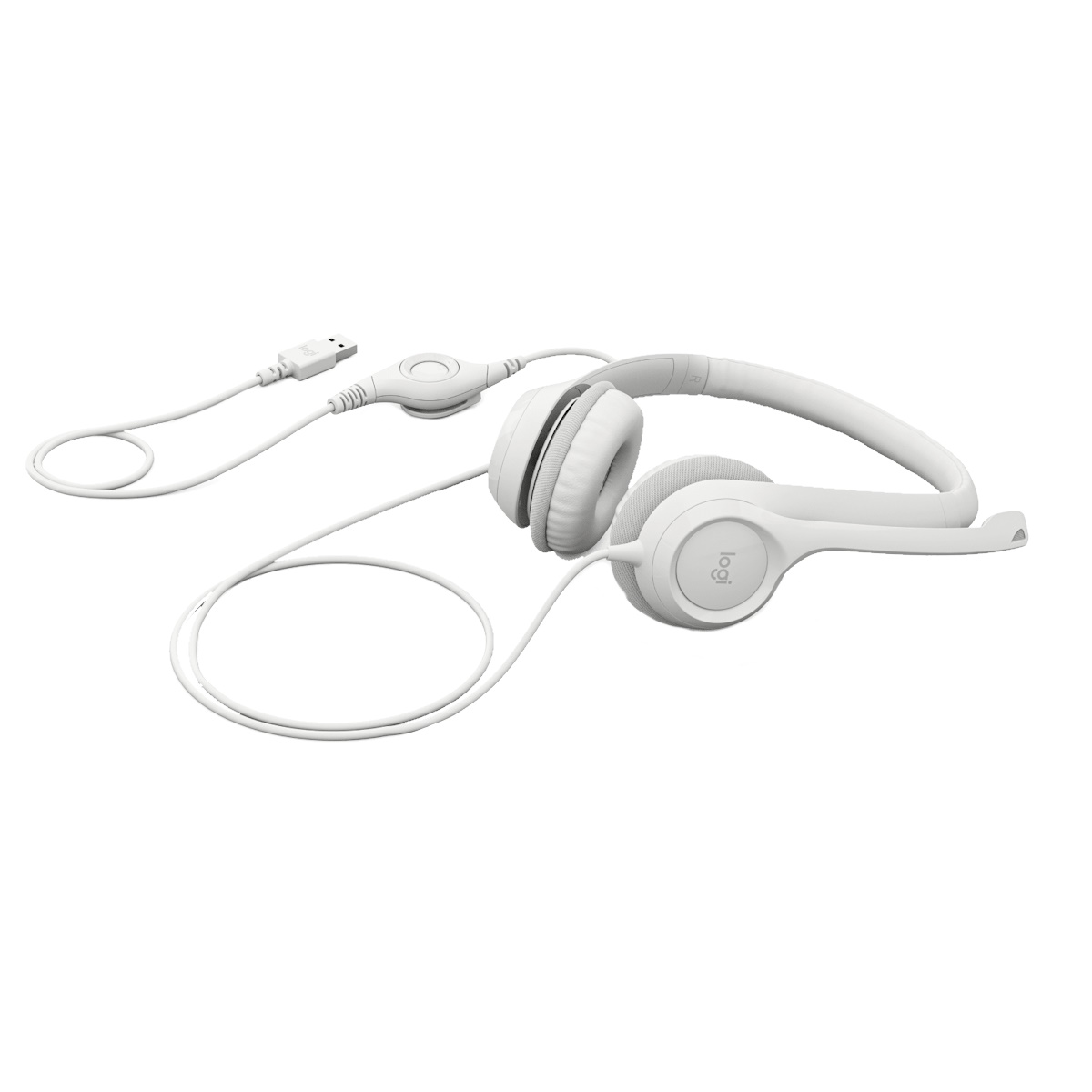 Auriculares PC Cable Vincha H390 USB Blanco Logitech