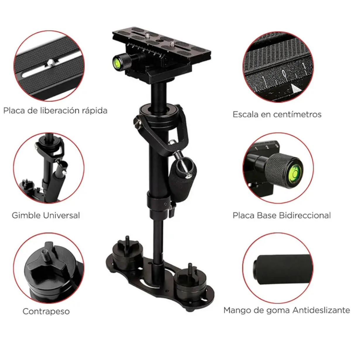 Estabilizador Profesional S40 Para Camara 30-40cm Gadnic