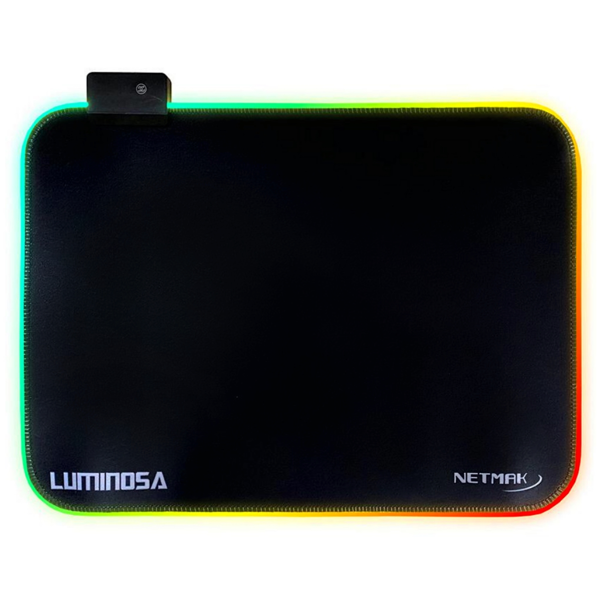 Mousepad Gamer Luminosa NM-LUMINOSA 300mmx250 mm RGB USB Negro Netmak