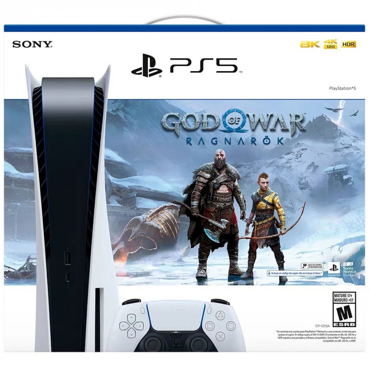 Consola PlayStation 5 825GB HW + God Of War Ragnarok Sony