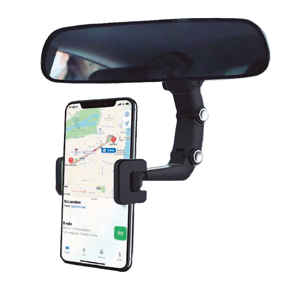 Soporte Celular Auto Espejo Retrovisor C/ Brazo NM-HC24 Netmak