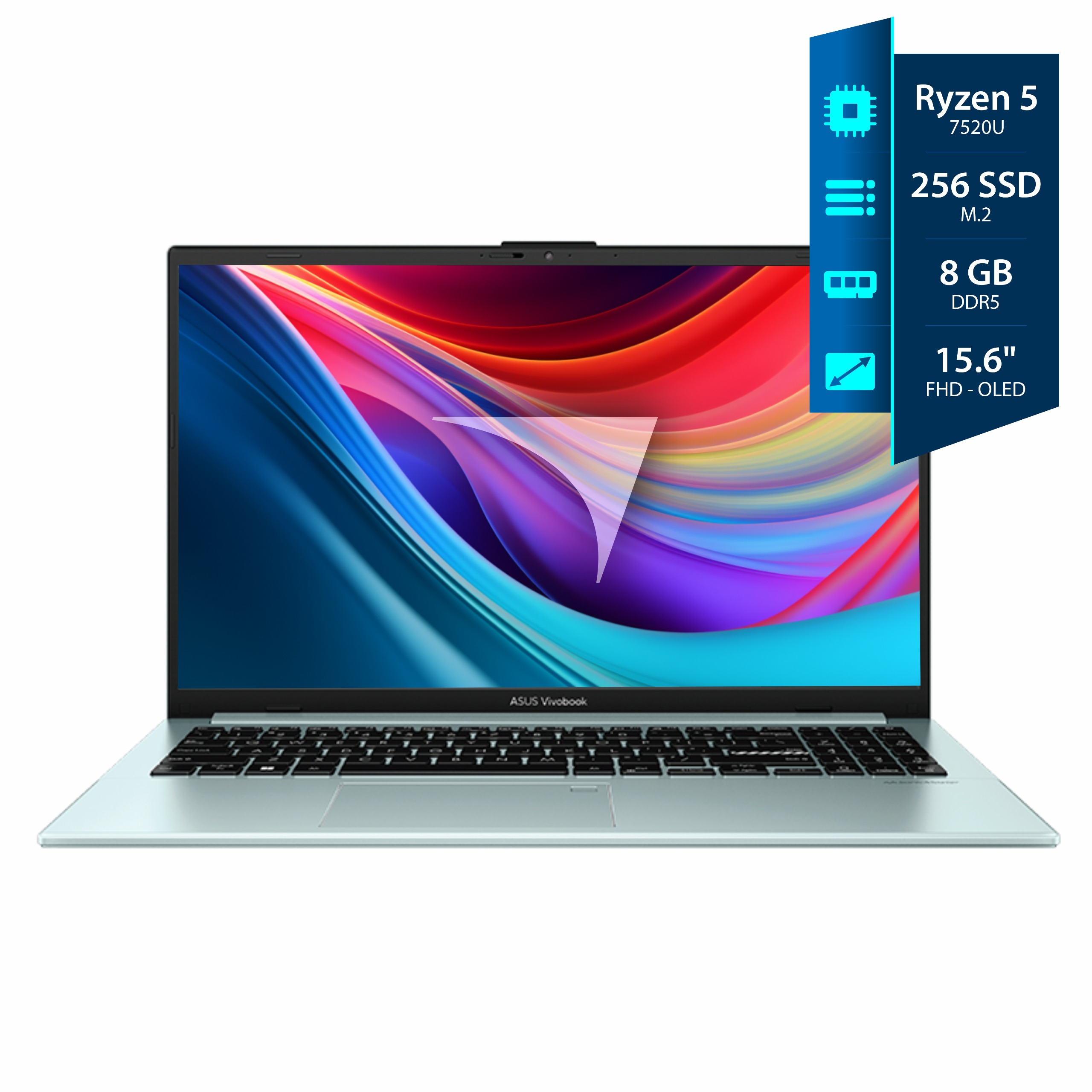 Notebook Asus Vivobook Go Ryzen 5 7520U 8GB 256GB SSD 15,6