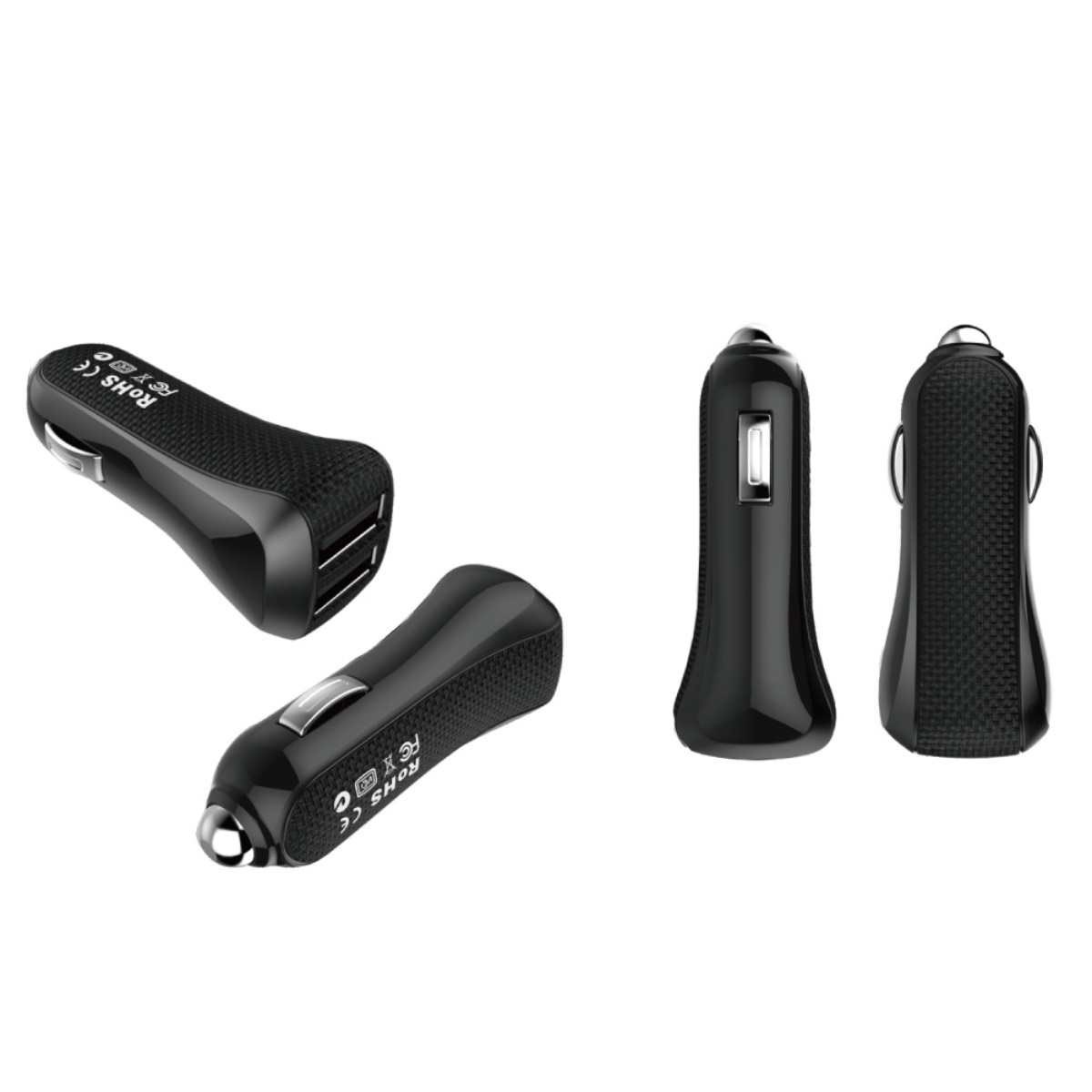 Cargador 12V Para Auto 2 Puertos 2.4A Negro Wesdar