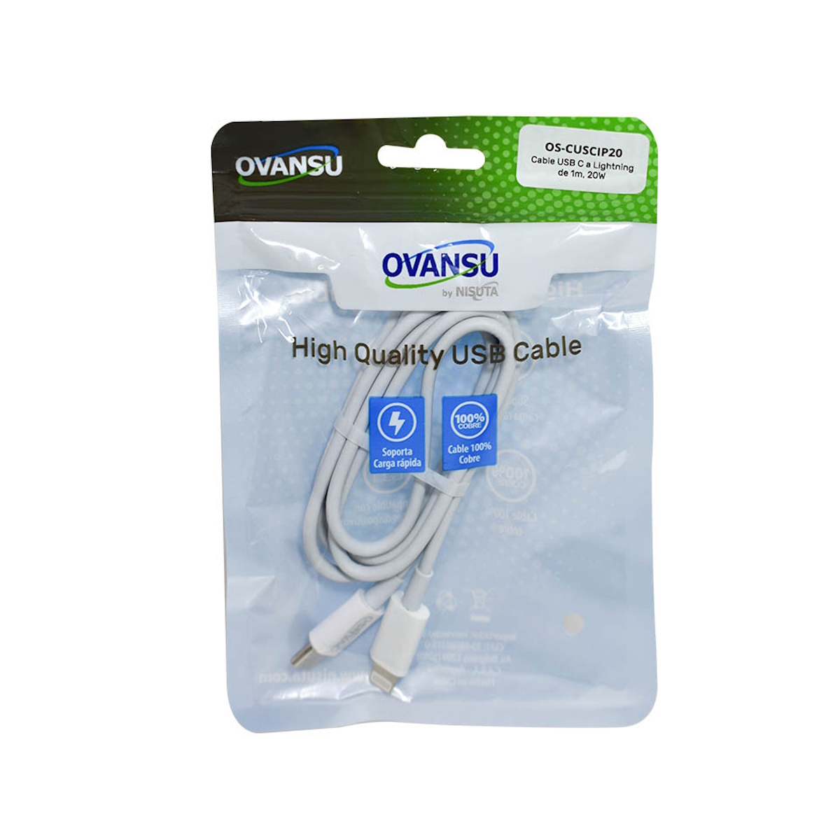 Cable Usb C A Lightning 1m Pd 20w Nisuta