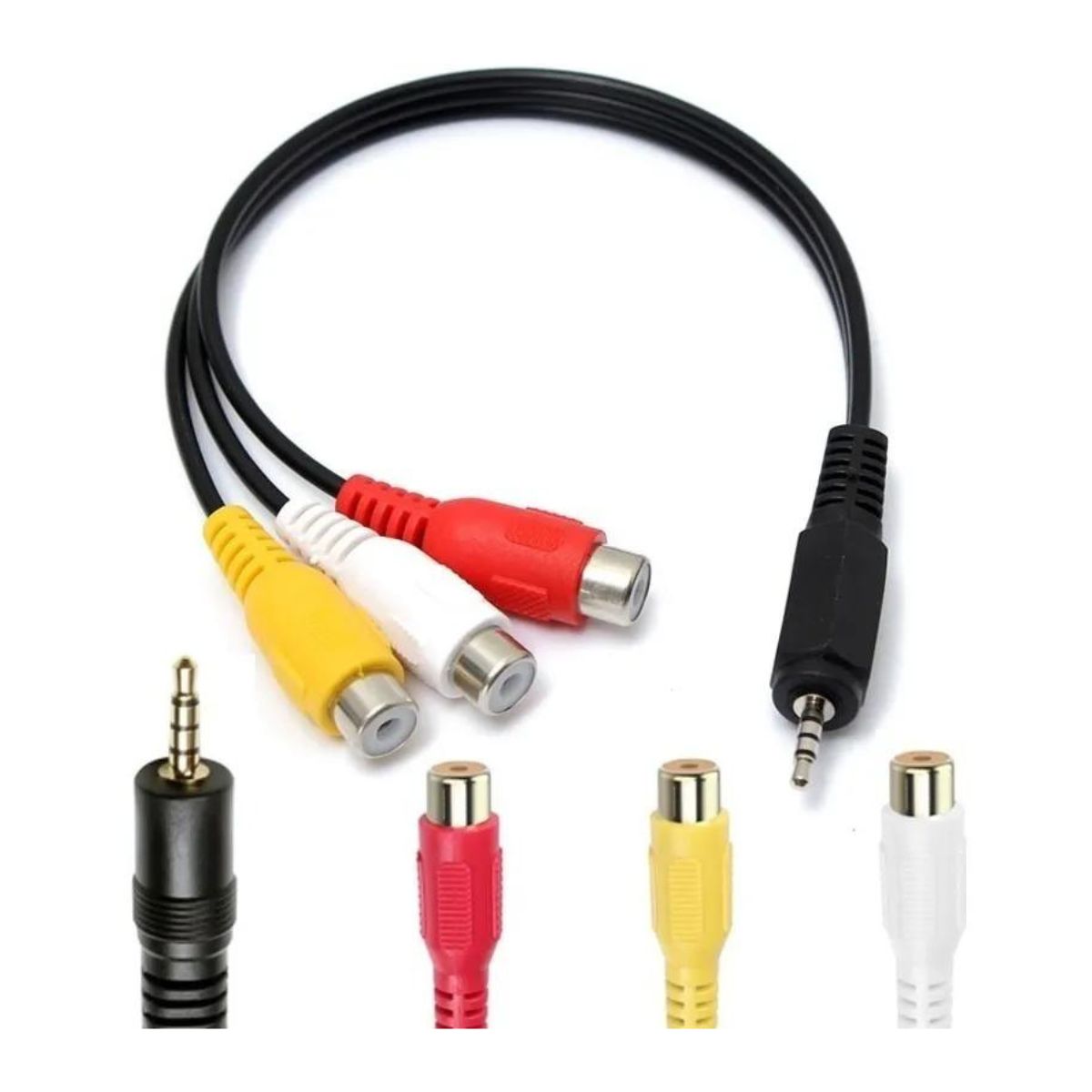 Cable Adaptador Miniplug 3.5mm M a 3 RCA H