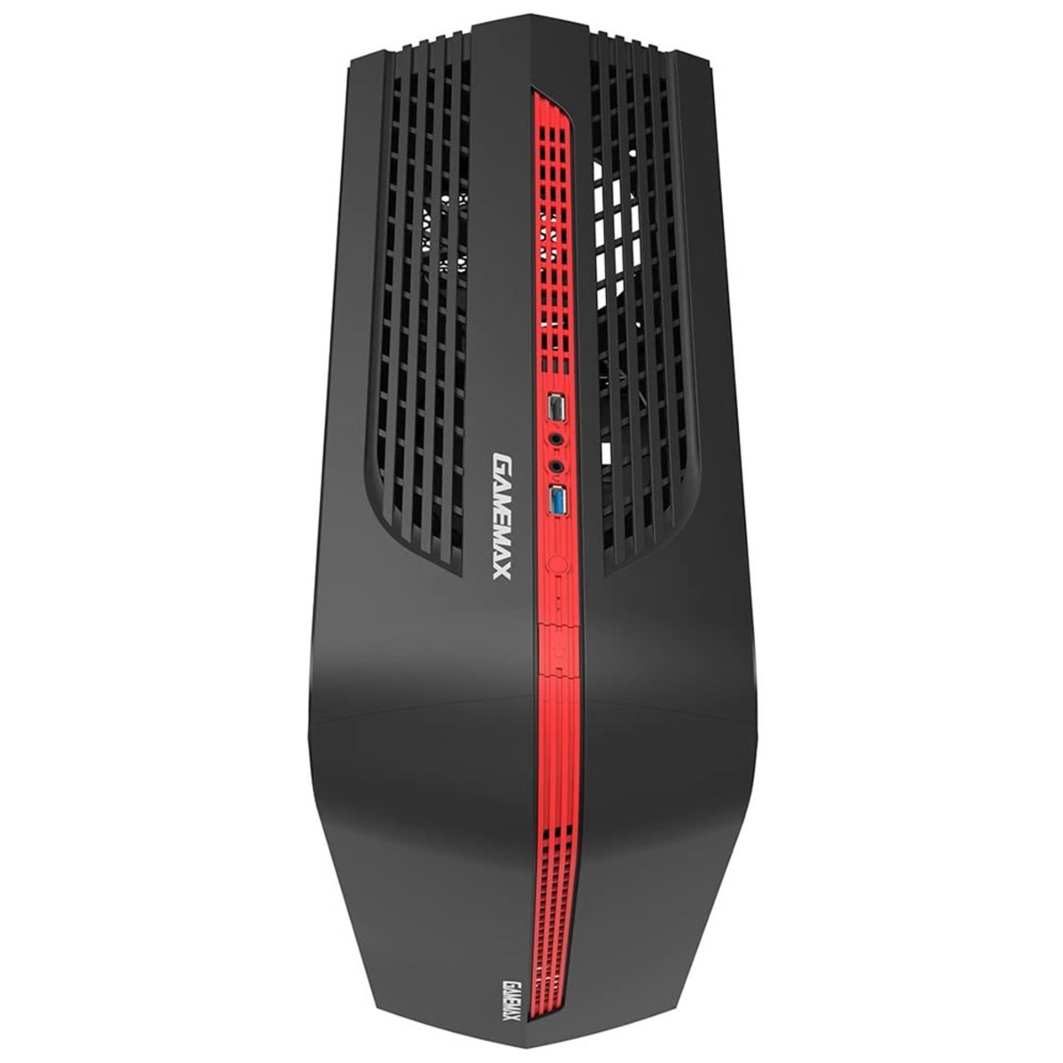 Gabinete Gamer H601 BR Centauri Vidrio Templado Negro y Rojo Gamemax