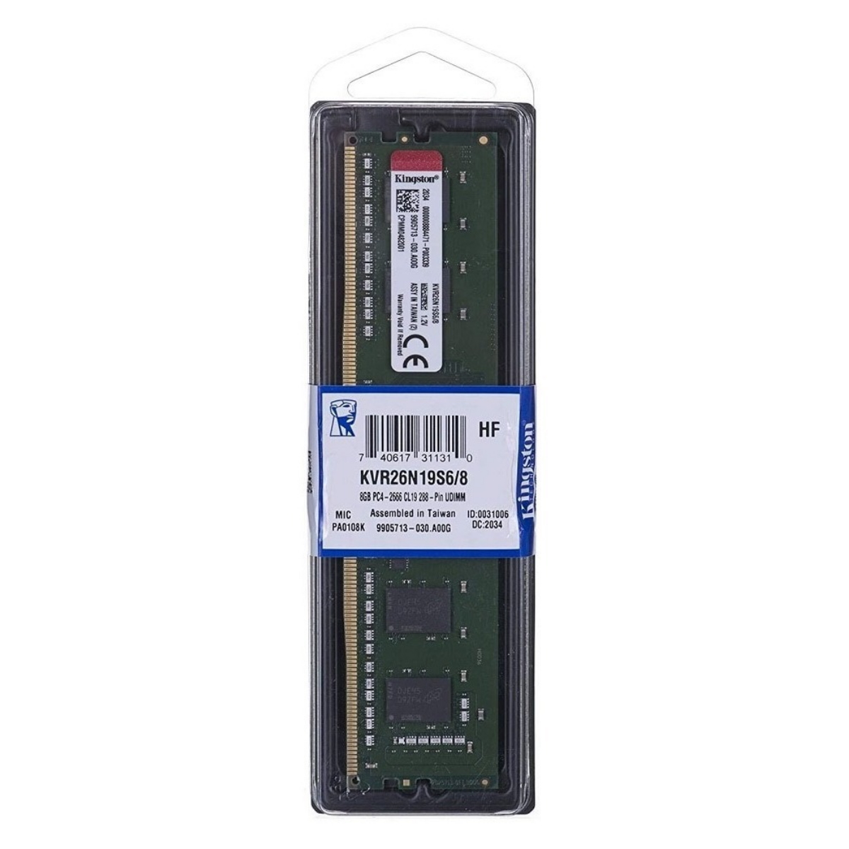Memoria Ram Pc DDR4 8GB 2666Mhz 1.2v 16bit Kingston