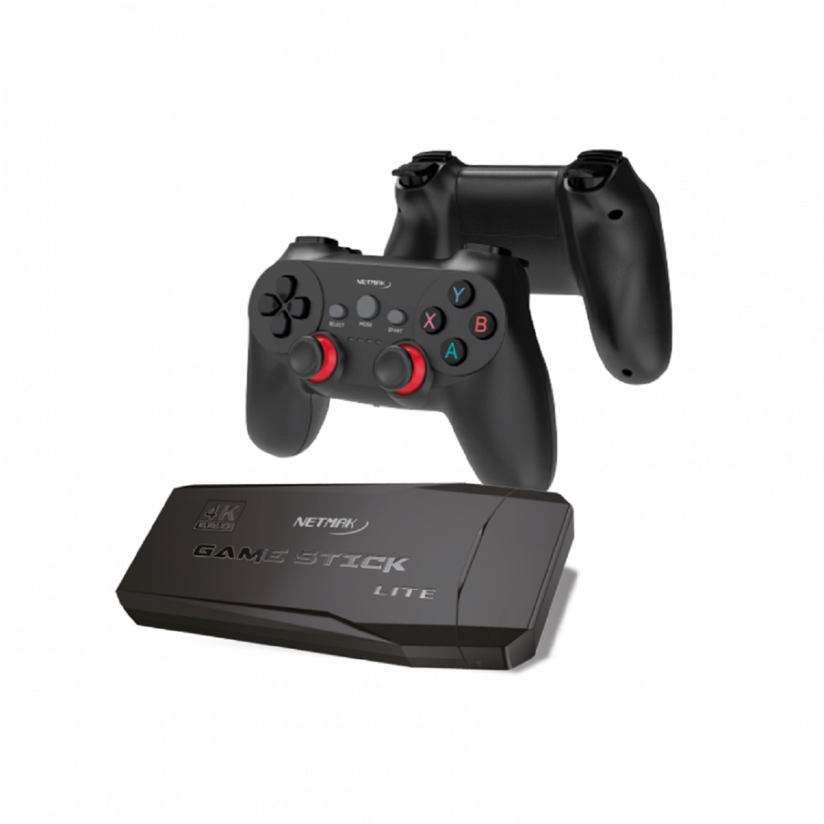 Consola Game Stick 4K Con 2 Joysticks Inalambricos Negro M8 Netmak