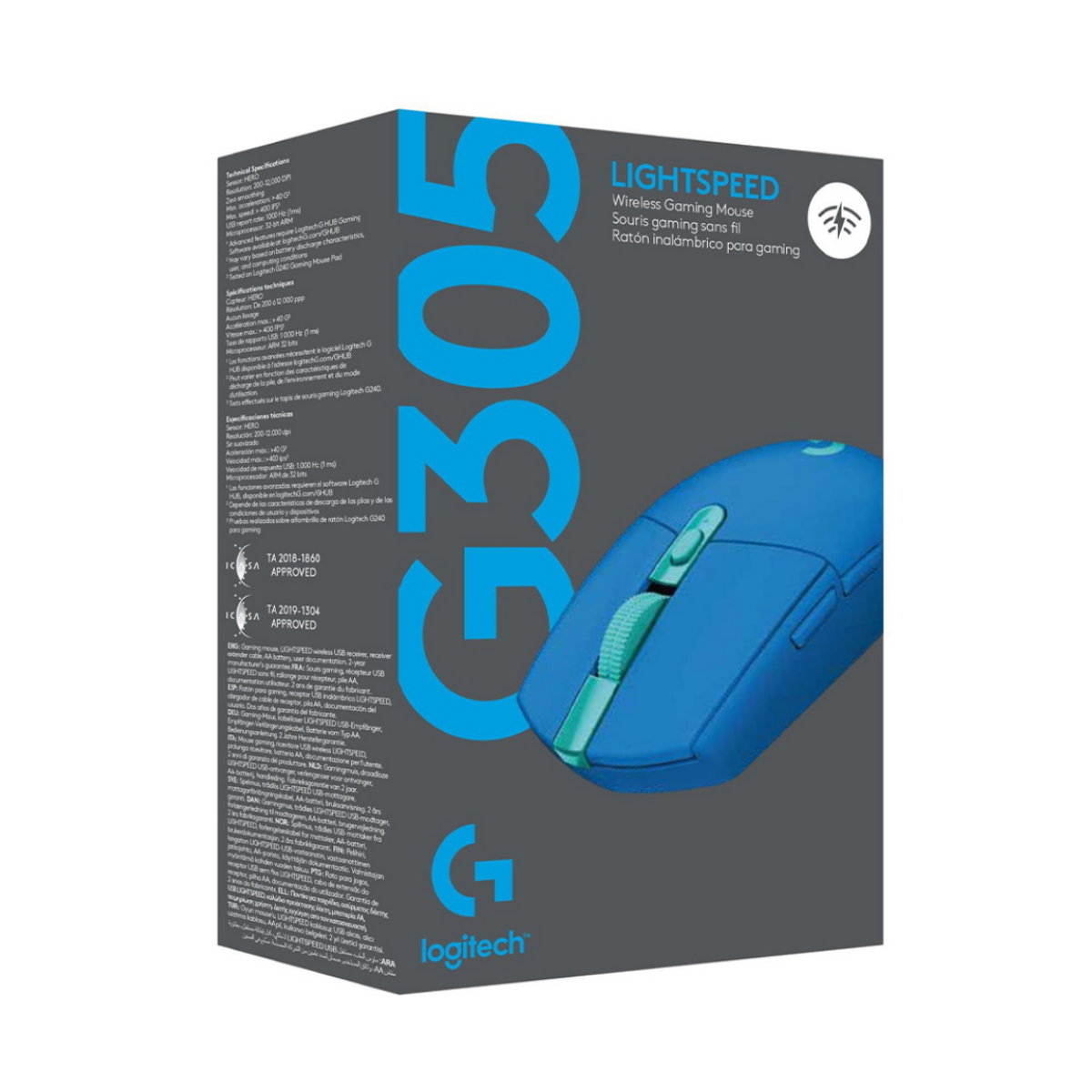 Mouse Gamer Inalambrico G305 Blue 12000 DPI Logitech