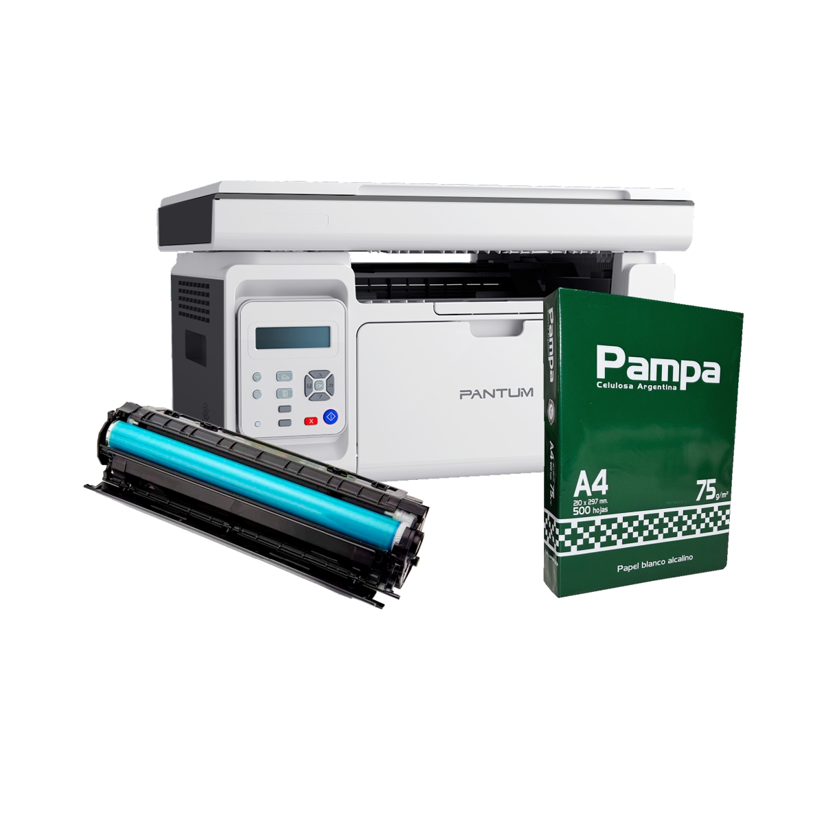 Combo Impresora Multifuncion Pantum M6509nw + Toner  + Resma Pampa 75gr