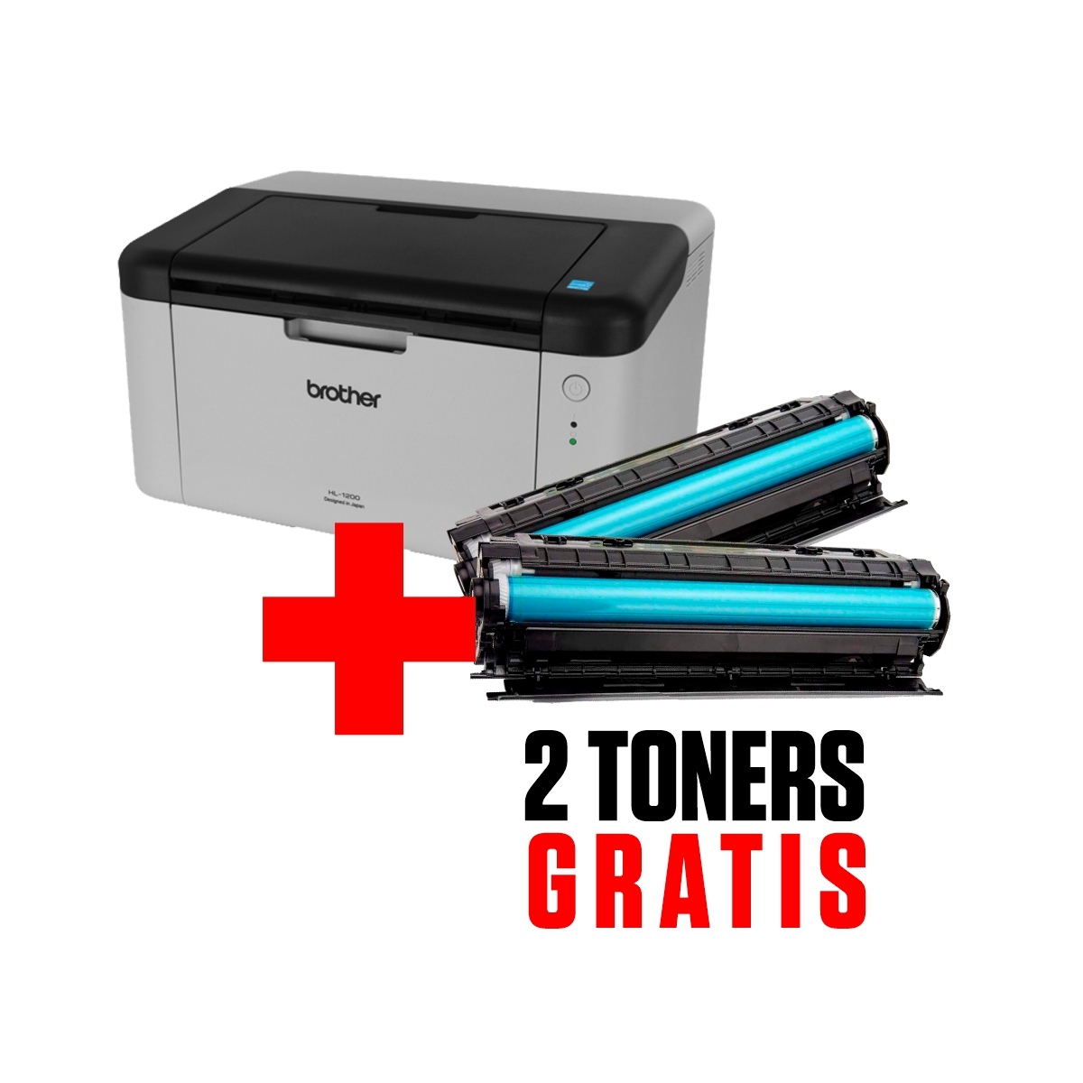 Combo Impresora Laser HL-1200 Brother + 2 toners alternativos