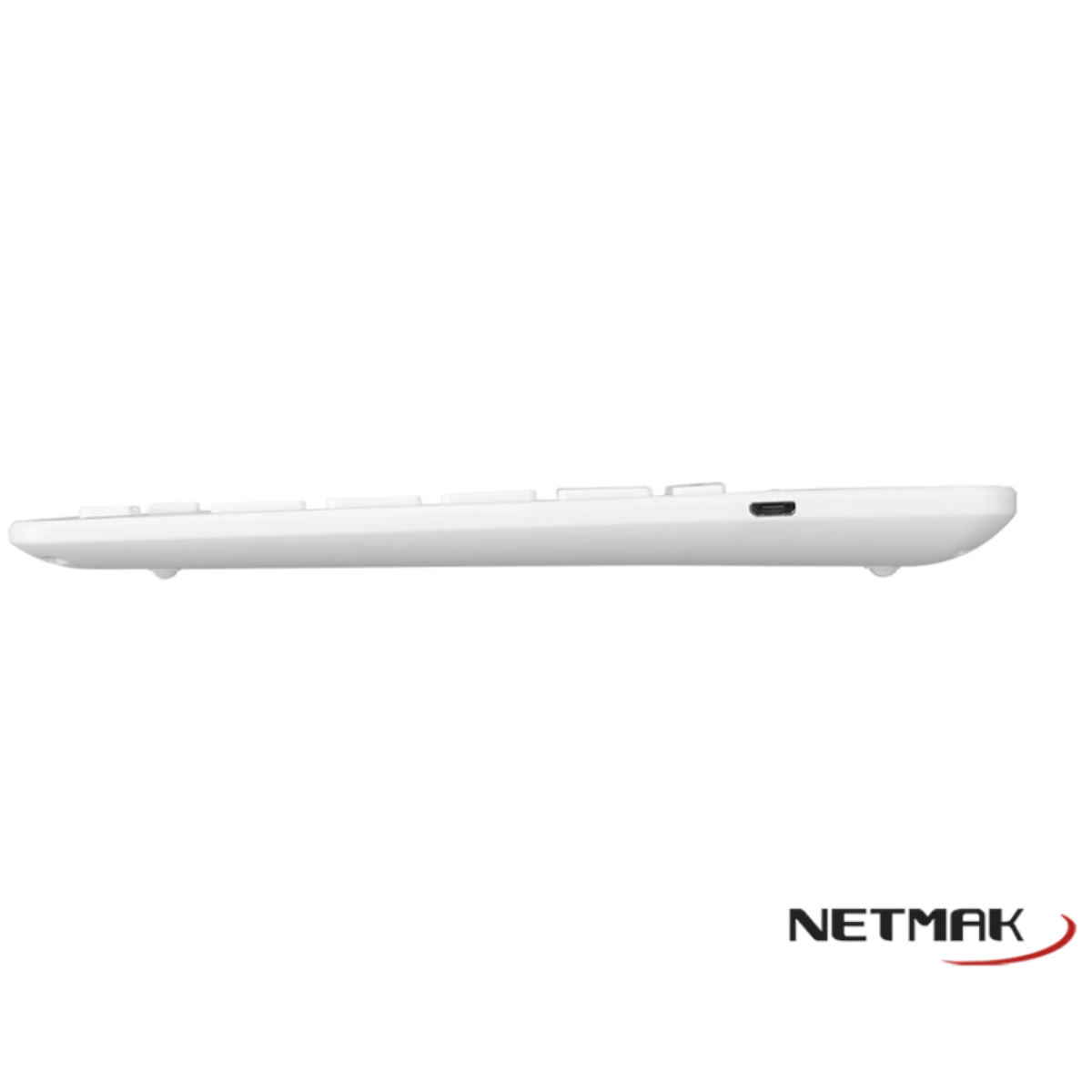 Teclado Bluetooth + Inalambrico Recargable Blanco KB650-W Netmak