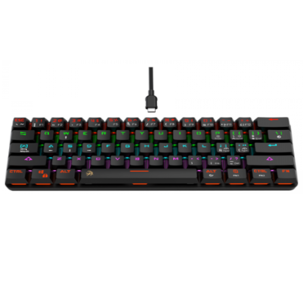 Teclado Mecanico Gamer Dark NM-DOMINATE Negro Retroiluminado Netmak