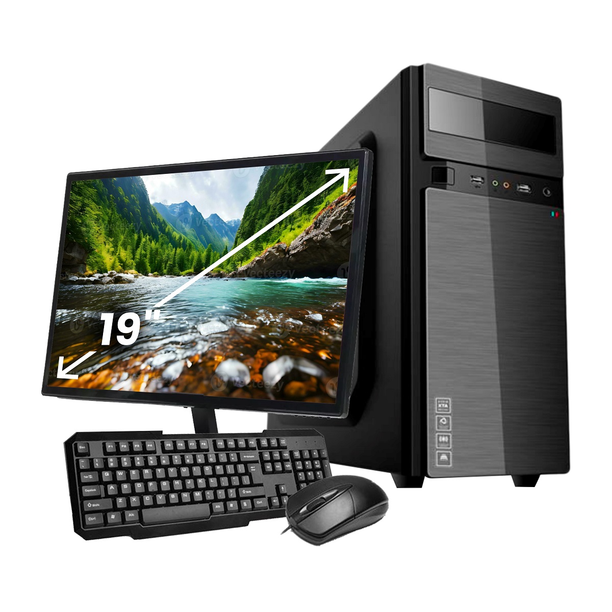 Computadora Athlon 3000 - 8Gb - SSD 240 - Gabinete Kit - Monitor 19