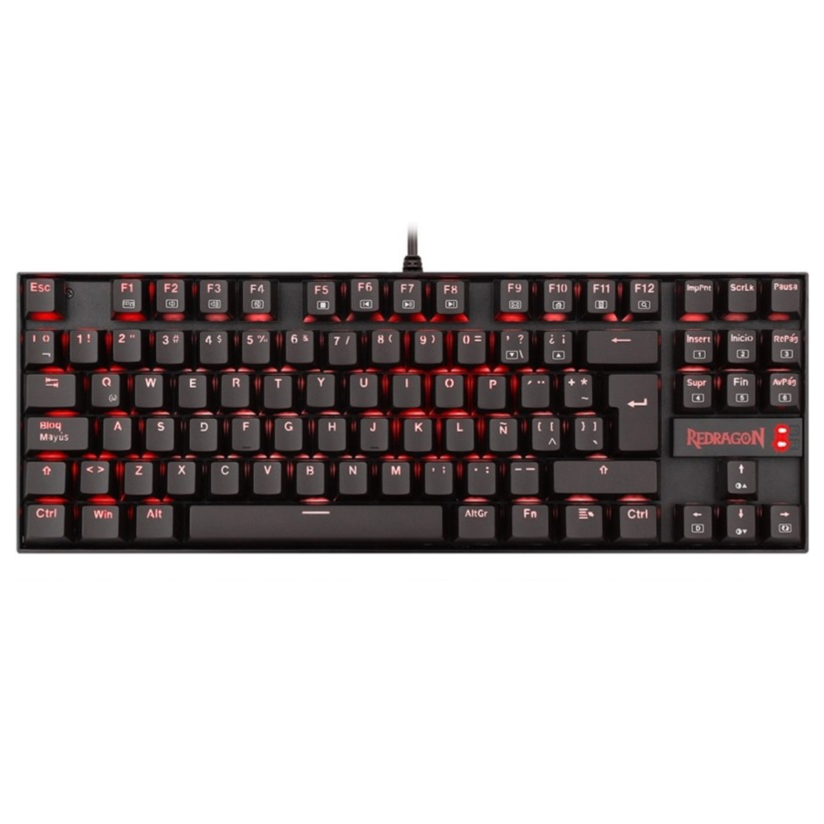 Teclado Mecanico Gamer Kumara Negro Switch Azul Redragon