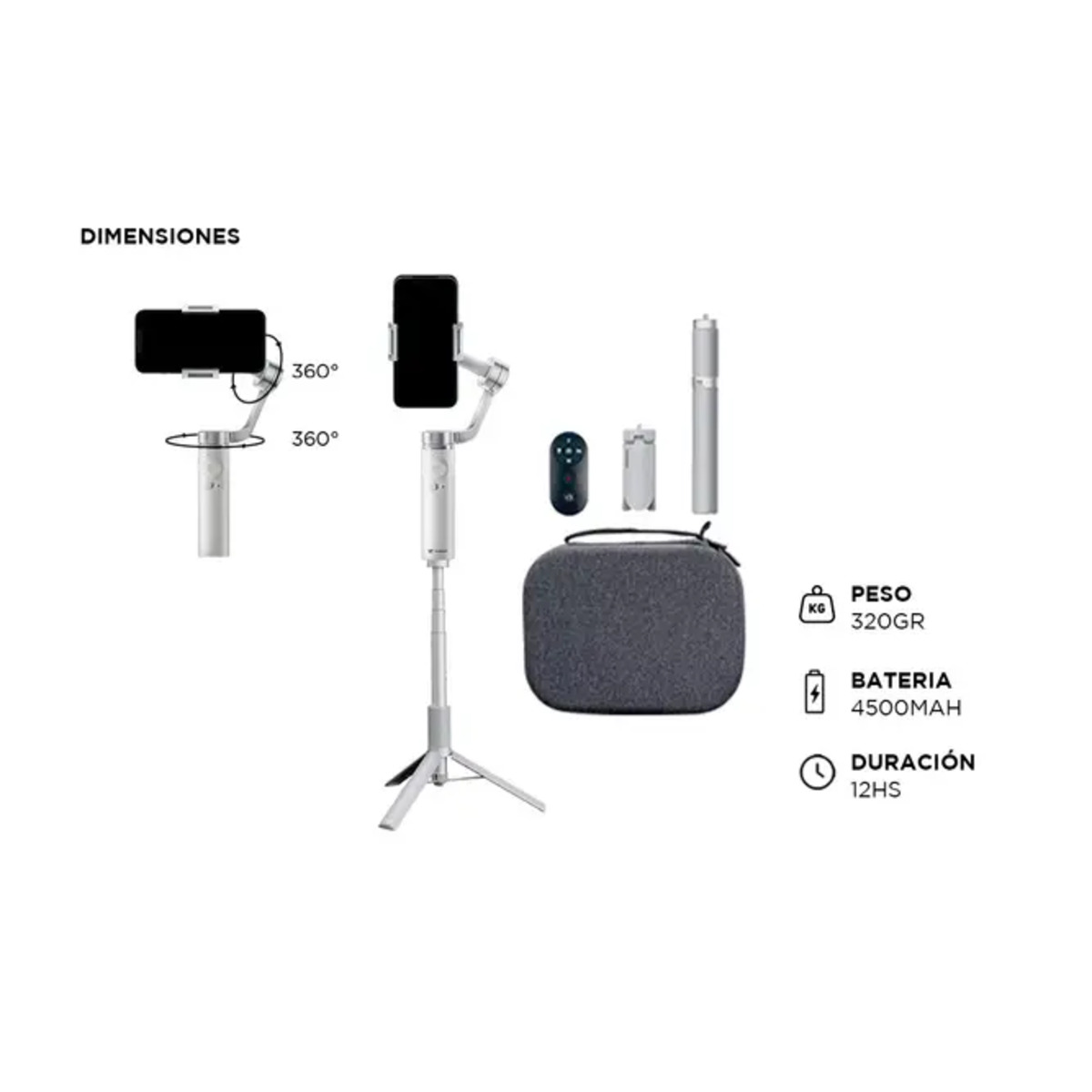 Estabilizador Gimbal G800 Celular + Tripode Gadnic