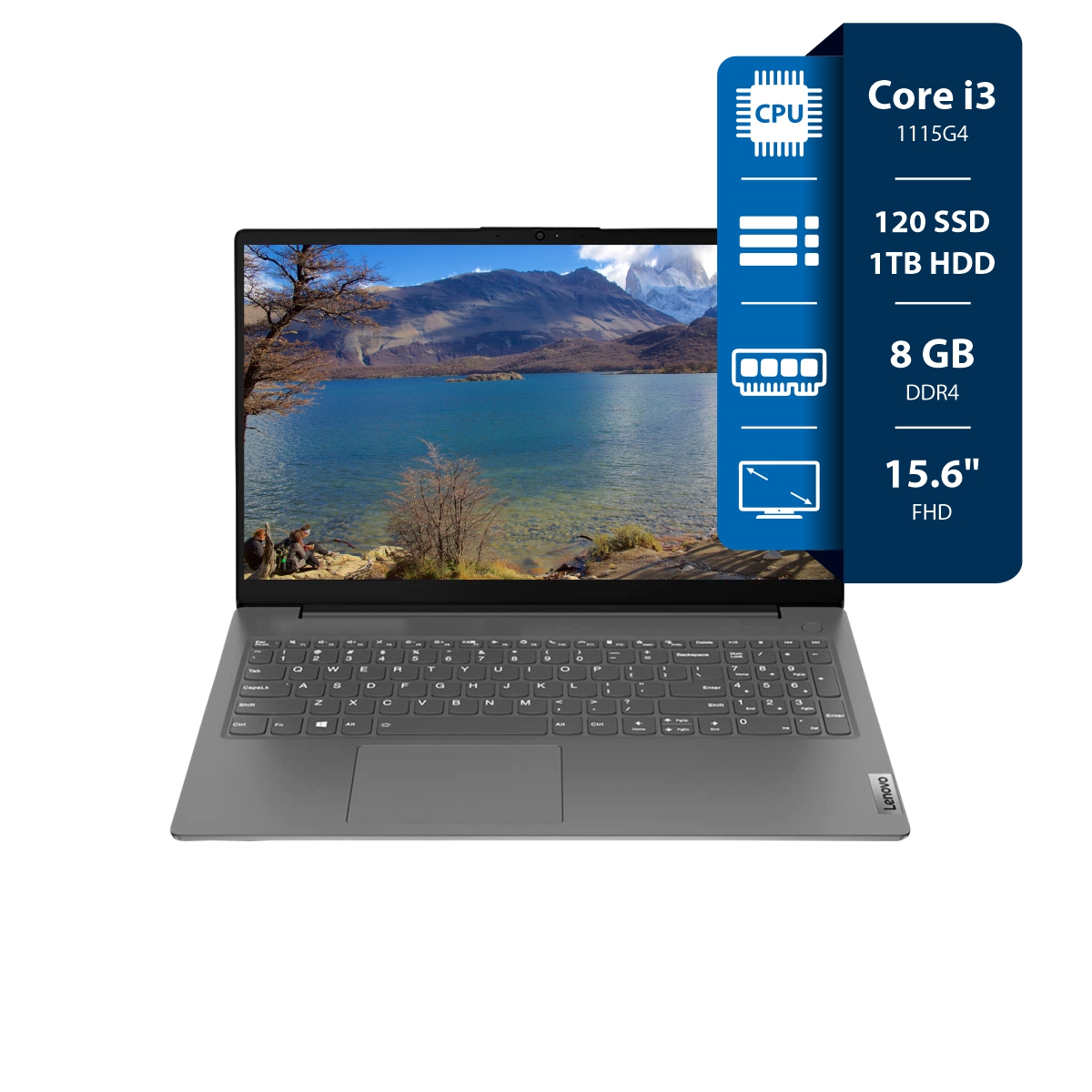 Notebook Lenovo V15 G2 I3 1115G4 - 8GB - 120SSD - 1TB - 15,6