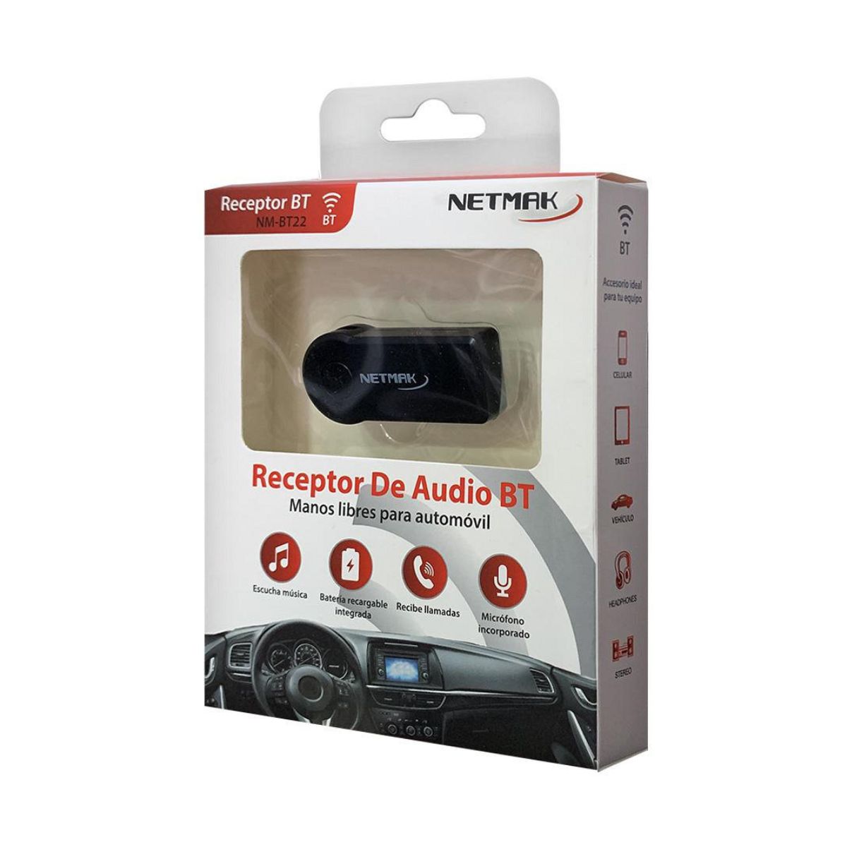 Adaptador Receptor Bluetooth Netmak
