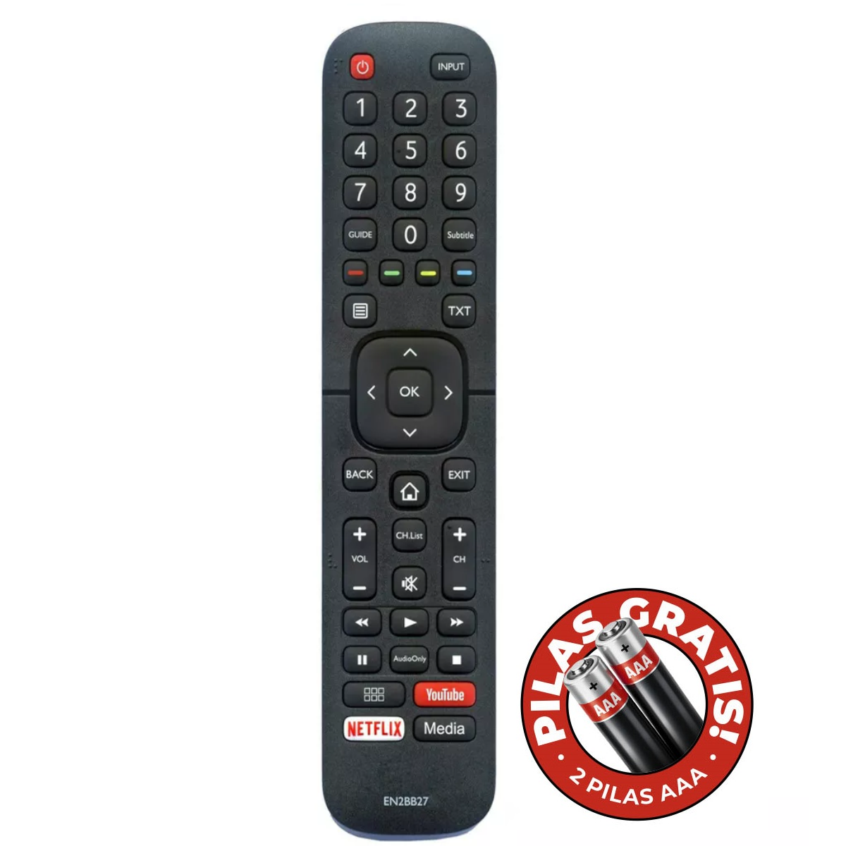 Control Remoto TV Hisense Pioneer Sansei Philco Noblex TCL