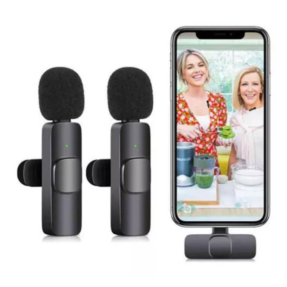 Microfono Corbatero Inalambrico Dual Celulares Tablets USB-C K9