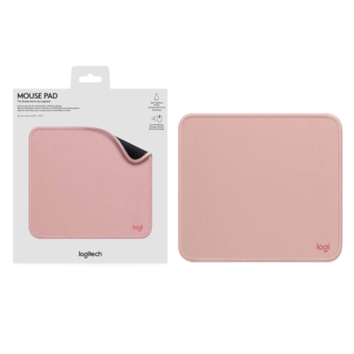 MousePad Gamer 230mm x 200mm Rosa Studio Logitech