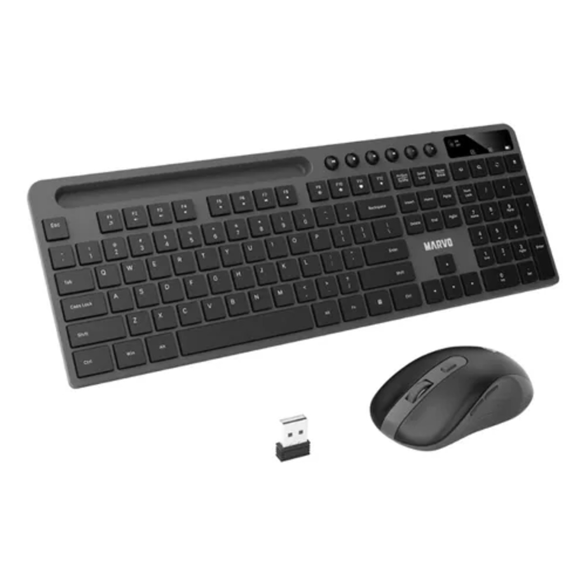 Kit Teclado Mouse Inalambrico KC411W Negro Marvo