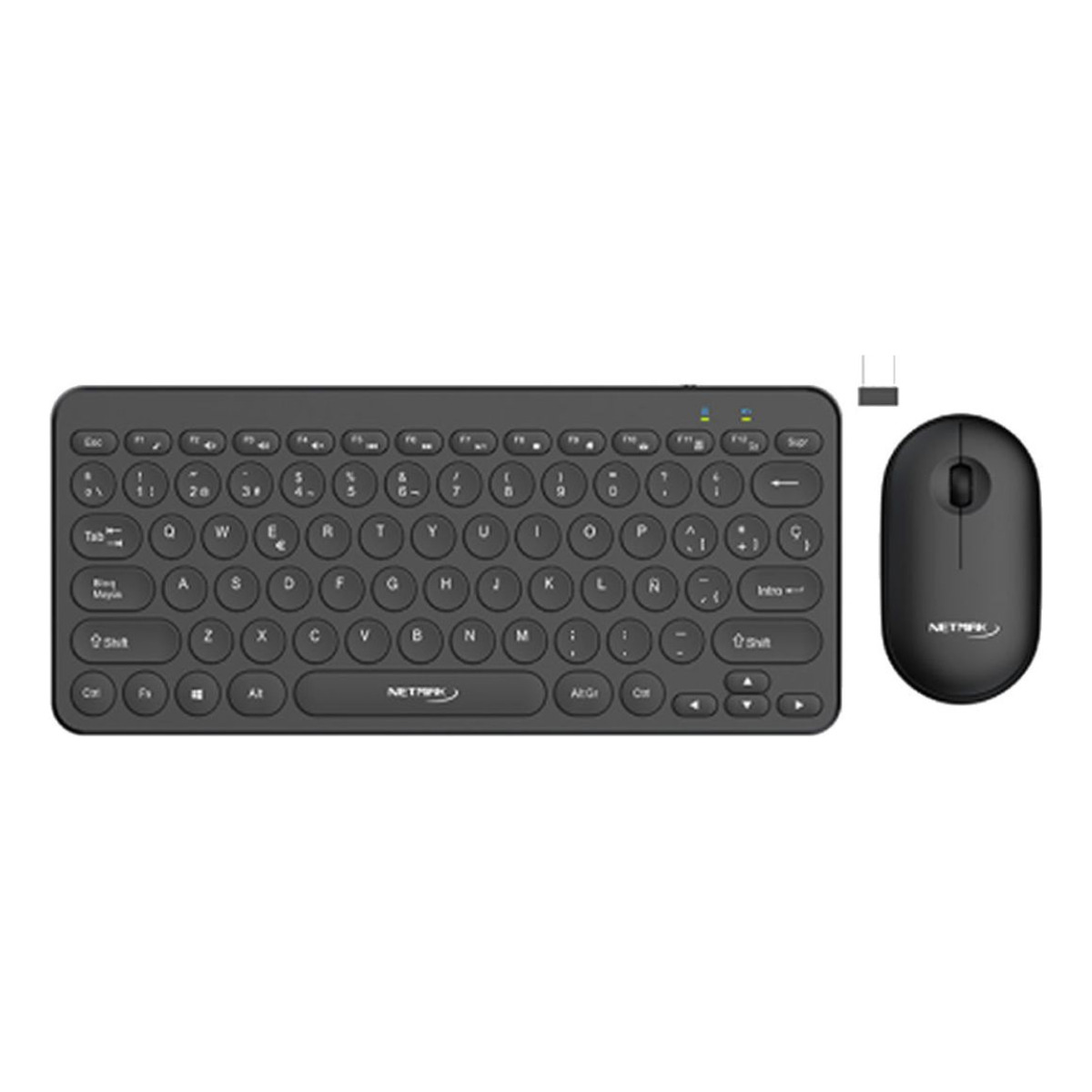 Kit Teclado Mouse Inalambrico Español Negro NM-KB850 Netmak
