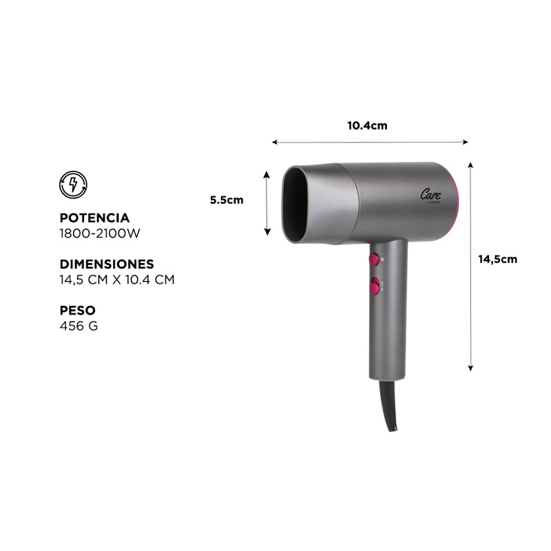 Secadora de Pelo Frio/Calor SC600 Gadnic
