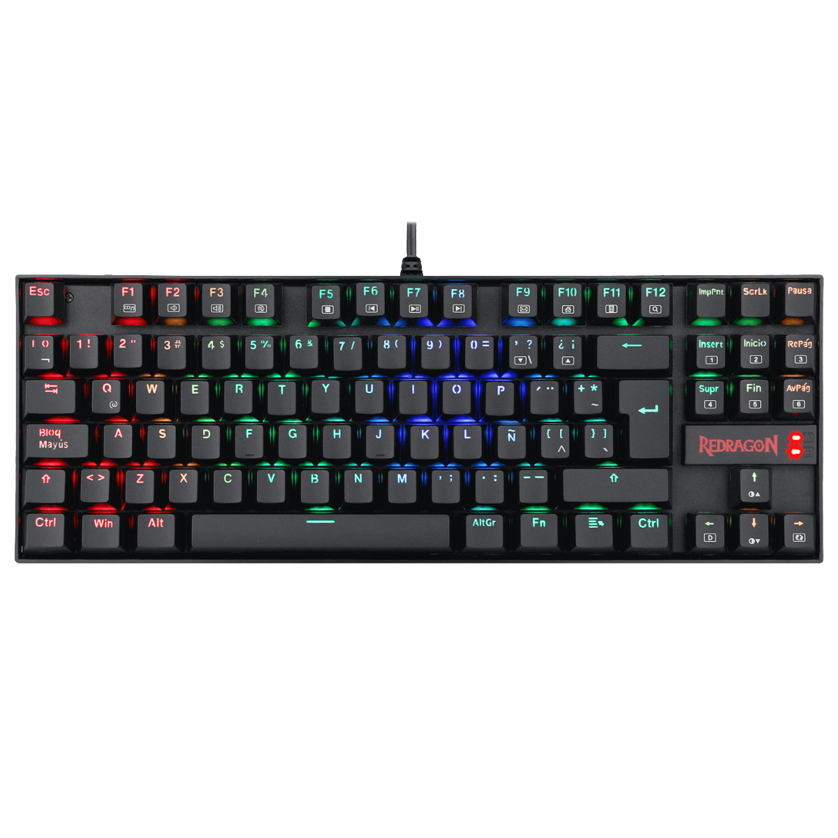 Teclado Mecanico Gamer RGB Kumara Switch Rojo Redragon