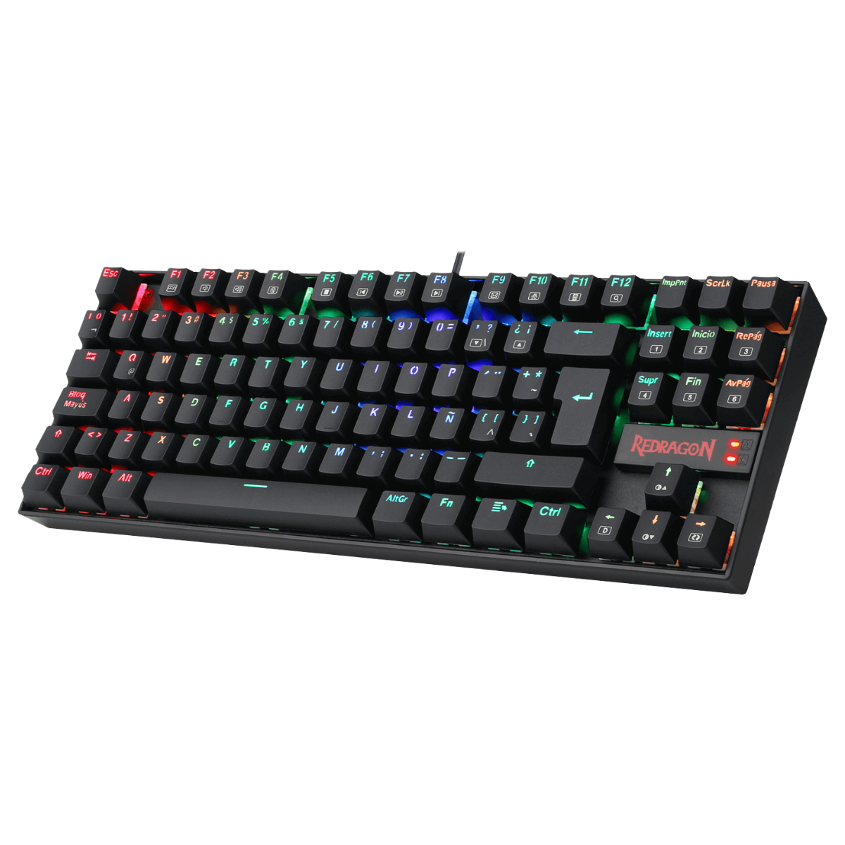 Teclado Mecanico Gamer RGB Kumara Switch Rojo Redragon