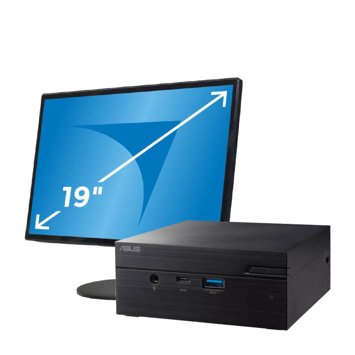 Computadora Mini Pc Asus Celeron - 8Gb - Ssd 480Gb - Monitor 19