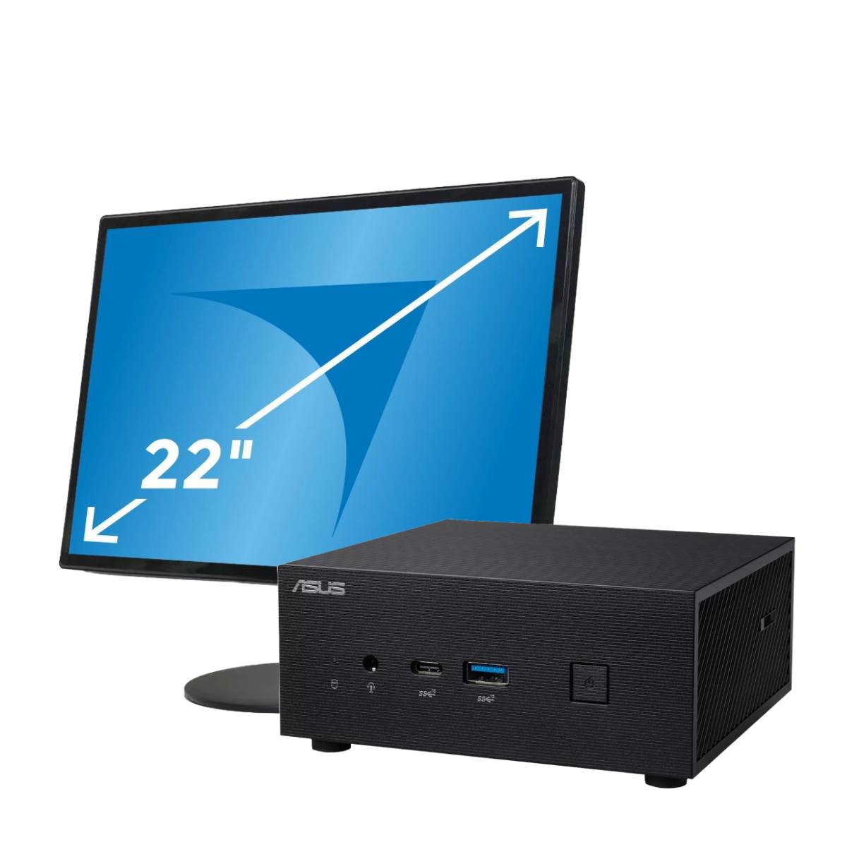 Computadora Mini Pc Asus I3 1115G4 - 8Gb - Ssd 256Gb - Monitor 21.5