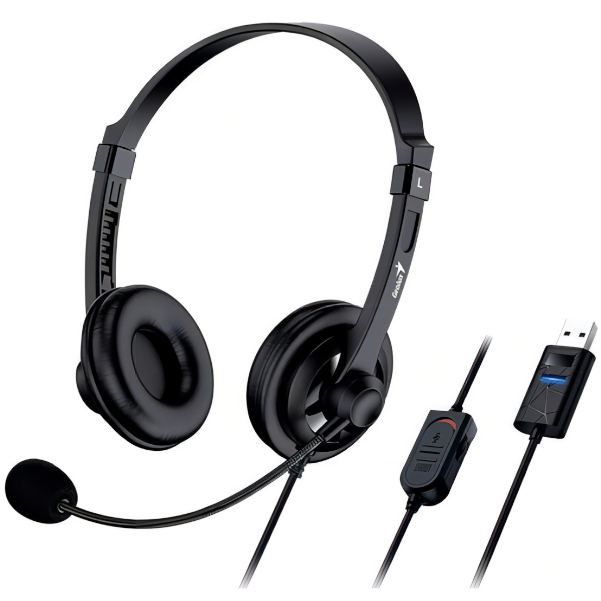 Auriculares PC Cable Vincha HS-230U USB-C Negro Genius