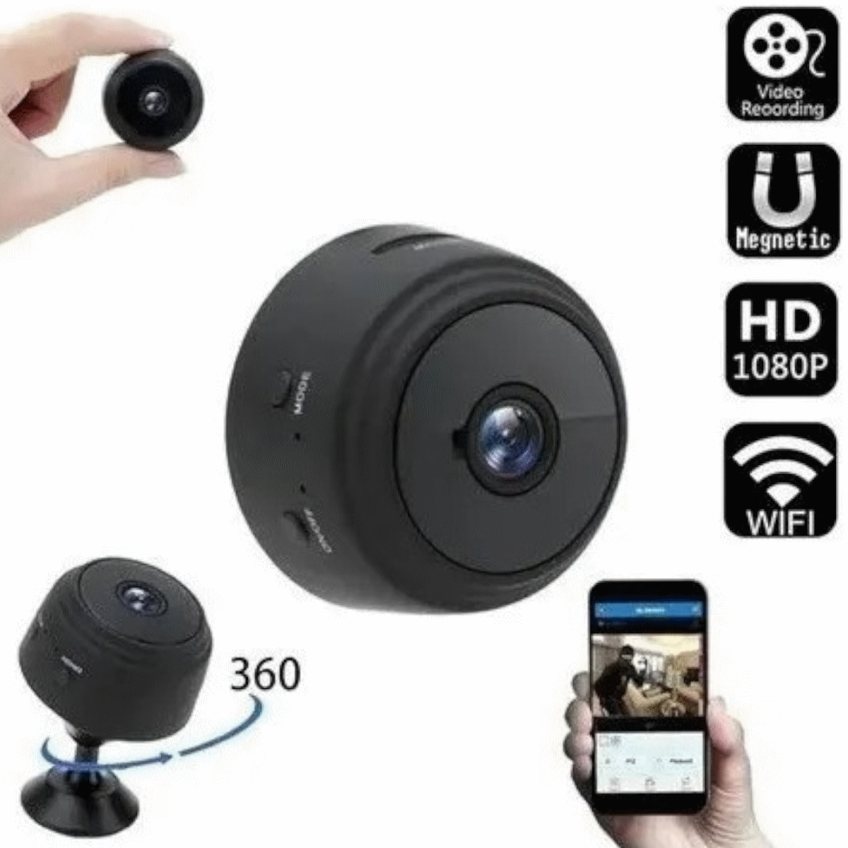 Camara Mini Seguridad Espia Day/Night IP Wifi IPC-NA9 Seisa