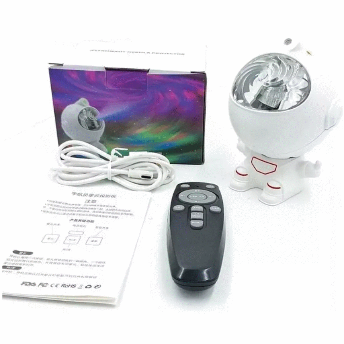 Lampara Led Astronauta Proyector Galaxia XL-820