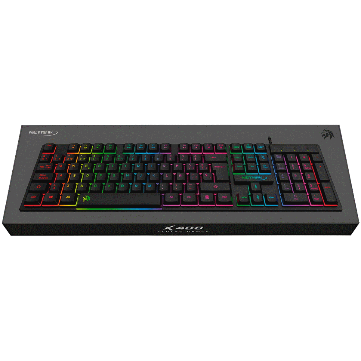 Teclado Gamer RGB Negro NM-X408 Netmak