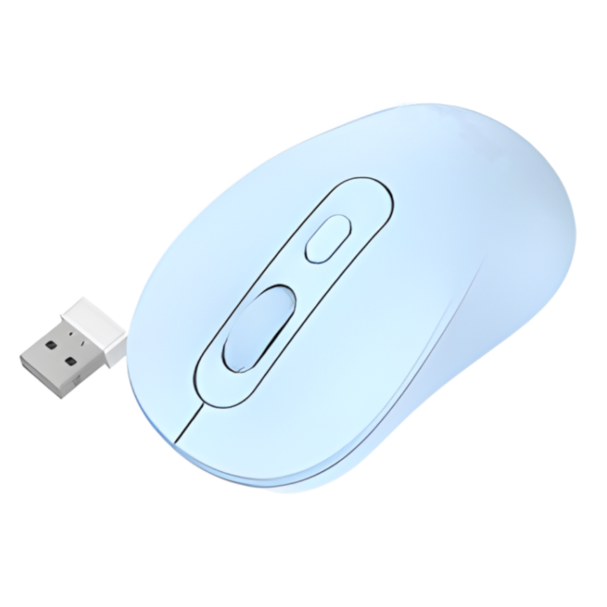Mouse Inalambrico/Bluetooth Recargable Celeste NM-M640 Netmak