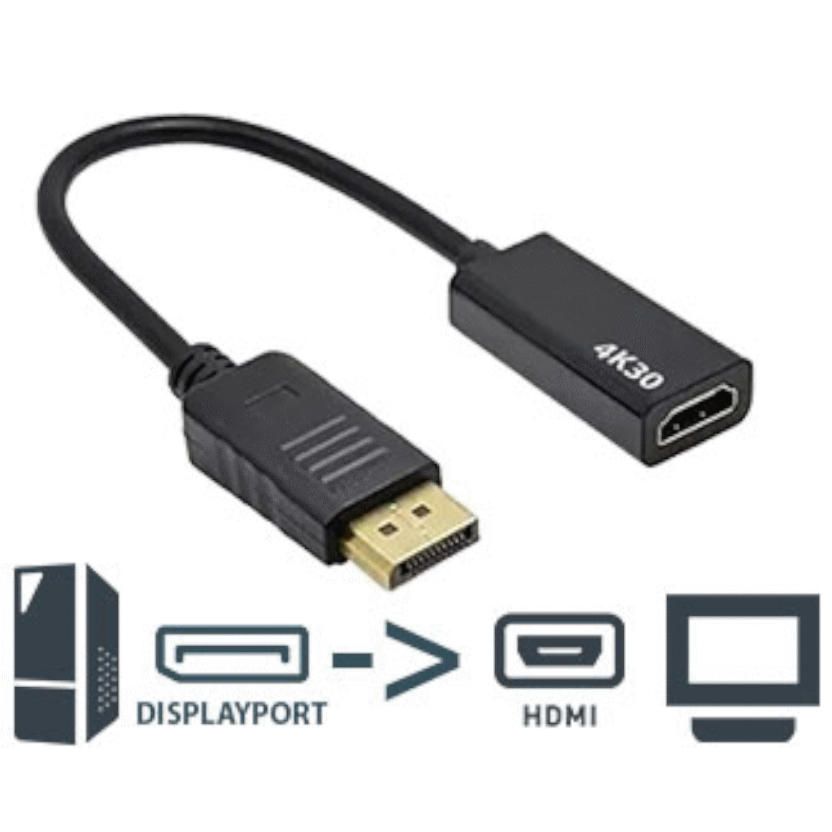 Adaptador DisplayPort M a HDMI H