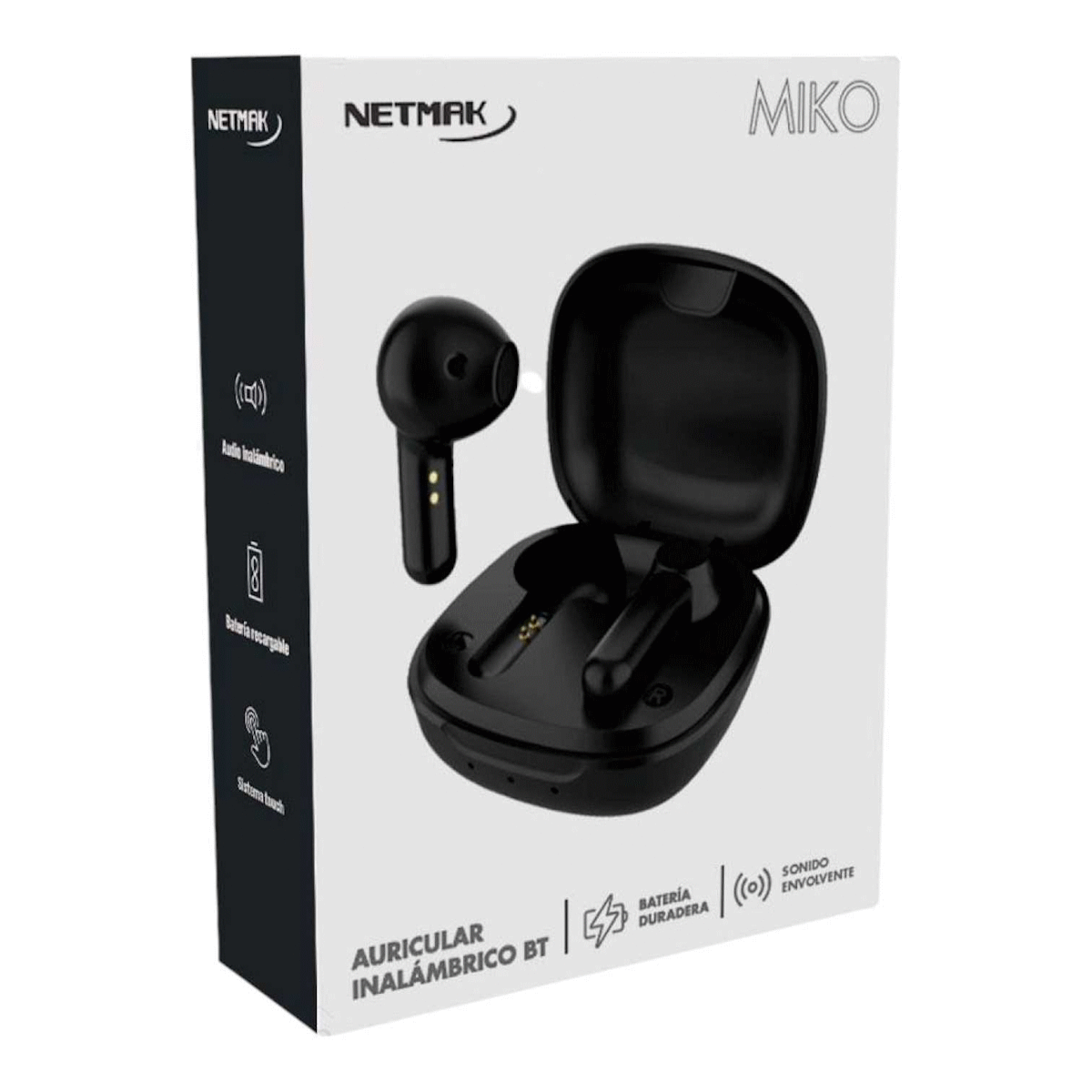 Auriculares Bluetooth In Ear NM-MIKO Negro Netmak