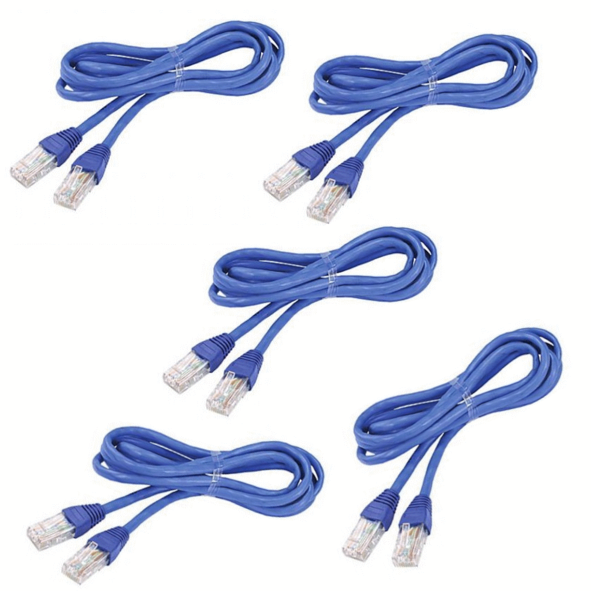 Combo Cable UTP Armado Cat 5e 1m X5 Unidades