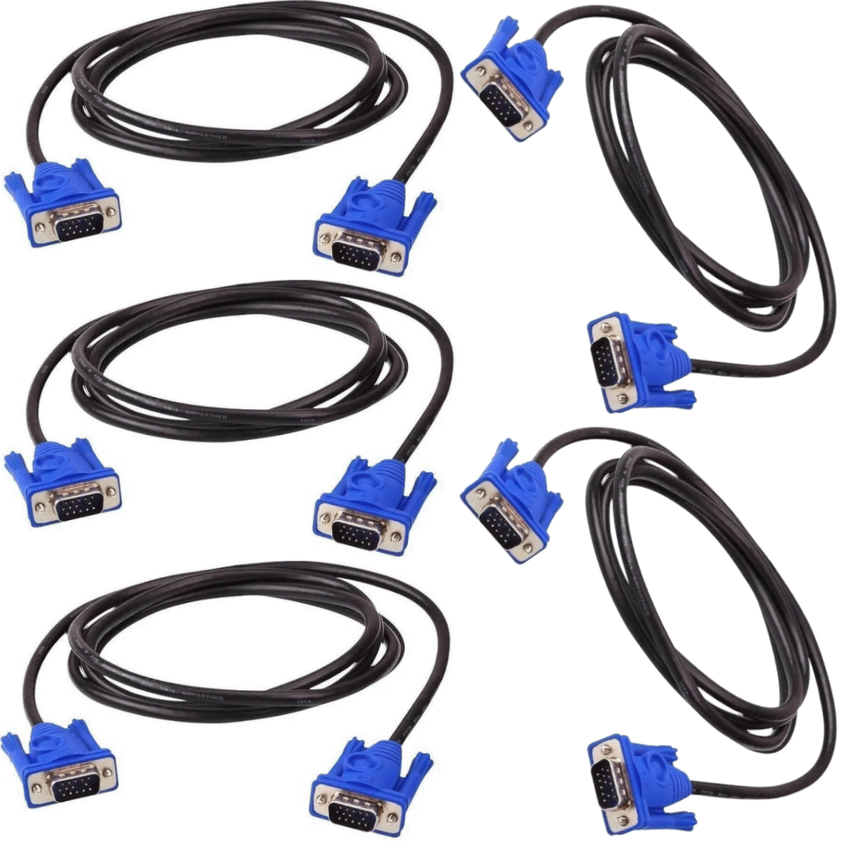 Combo Cable VGA 1.5m x 5 Unidades