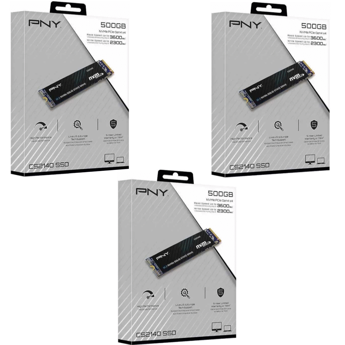 Combo SSD NVME 500Gb X3 Unidades