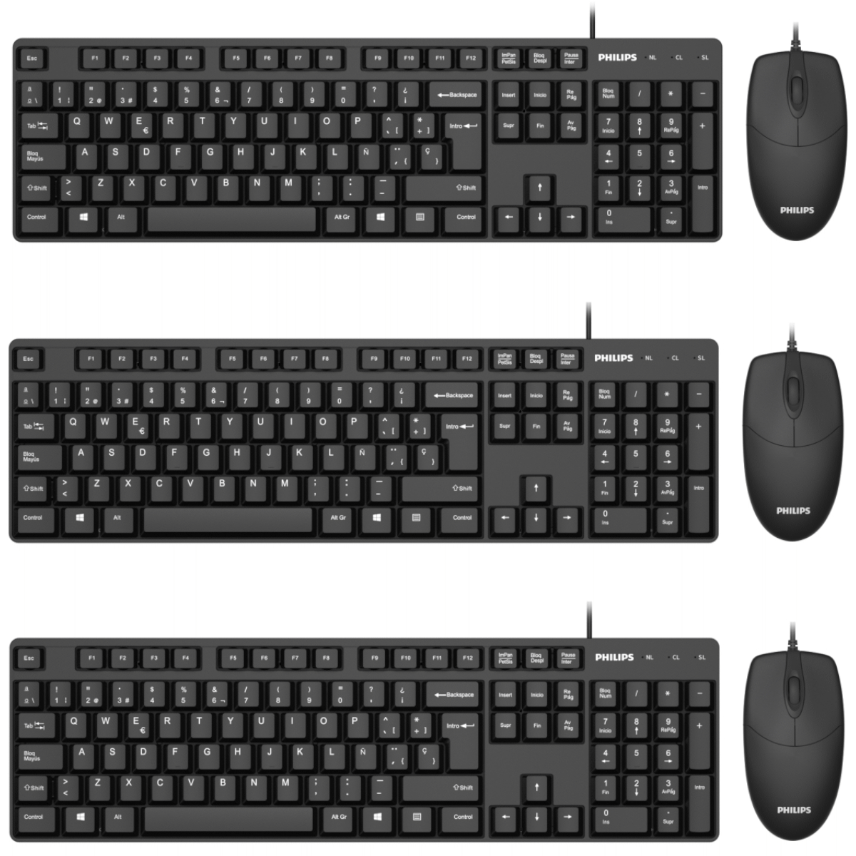 Combo Teclado y Mouse USB  X3 Unidades