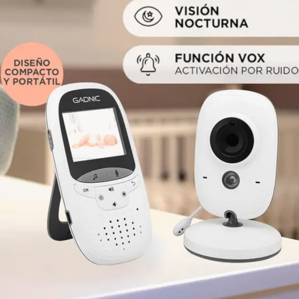Baby Call Camara Monitor Intercomunicador para Bebes BMG89 Gadnic